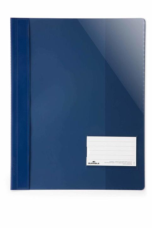 Durable 2690 07 Skoroszyt A4+ MAX przeźroczysty z okienkiem 1 szt. granatowy