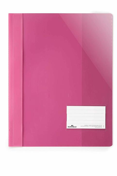 Durable 2690 34 Skoroszyt A4+ MAX przeźroczysty z okienkiem 1 szt. różowy