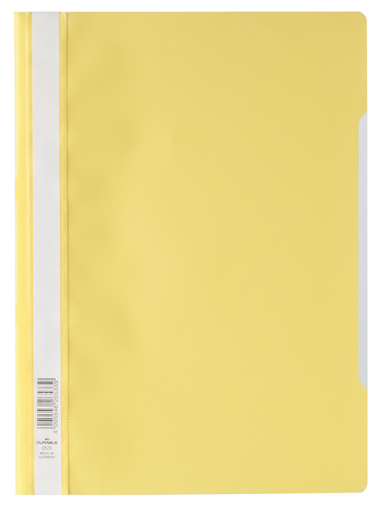 Durable 2523 04 Skoroszyt A4 z przezroczystą okładką popularny żółty 100 szt.