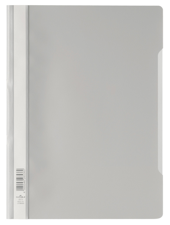 Durable 2523 10 Skoroszyt A4 z przezroczystą okładką popularny szary 100 szt.