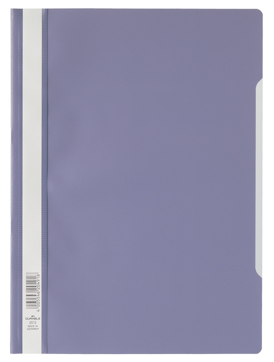 Durable 2523 12 Skoroszyt A4 z przezroczystą okładką popularny fioletowy 100 szt.