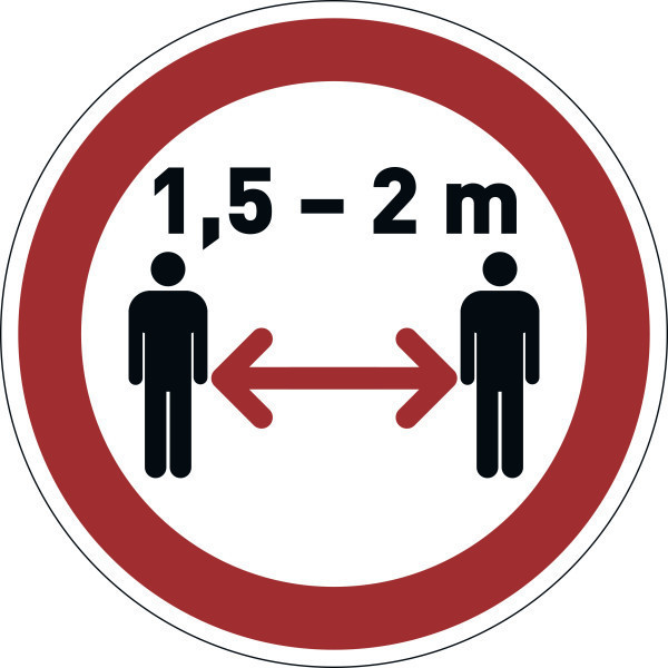 1041 03 Znaki bezpieczeństwa i ostrzegawcze ZACHOWAJ ODSTĘP ISO 7010 ø 430mm usuwalna
