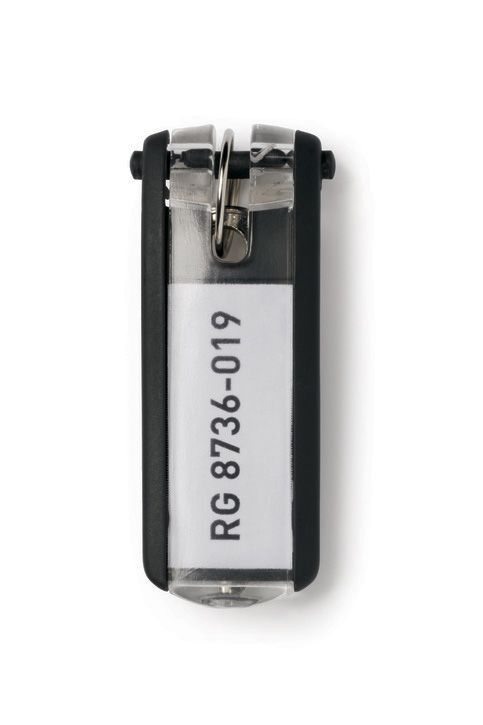 Durable 1957 01 Zawieszki do kluczy Key Clip czarny kolor op. 6 szt.