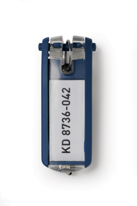 Durable 1957 07 Zawieszki do kluczy Key Clip niebieski kolor op. 6 szt.