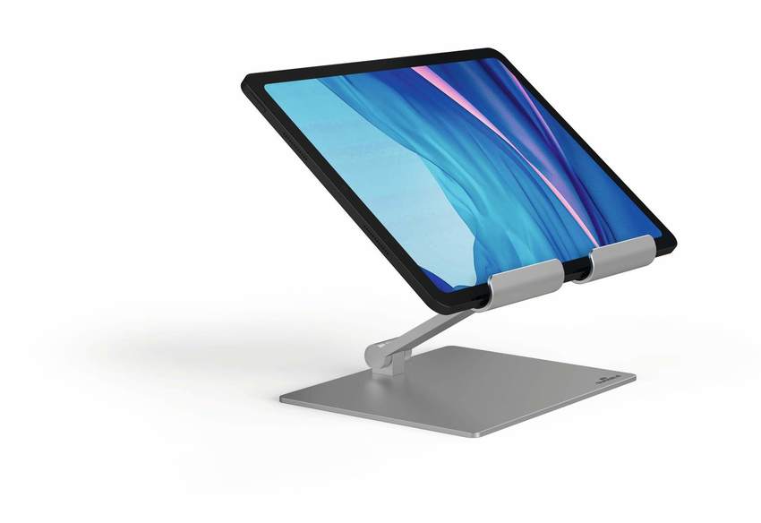 Durable 8940 23 Stojak stołowy z uchwytem na tablet RISE aluminiowy