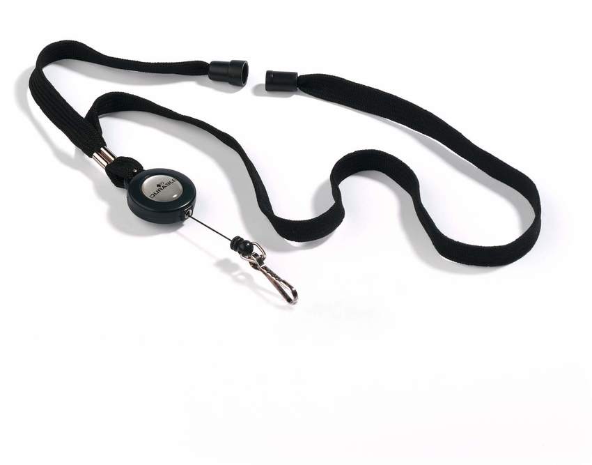 Durable 8957 01 Ściągający mechanizm ze smyczą w kolorze czarnym op. 1 szt.