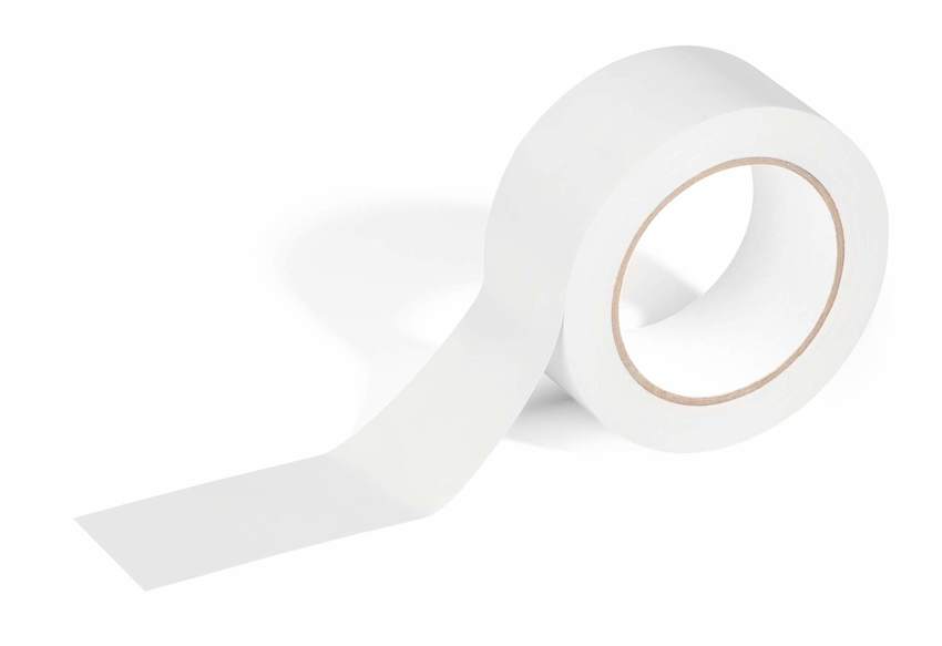 Durable 104402 Taśma podłogowa usuwalna do znakowania magazynów biała 50mm x 33m