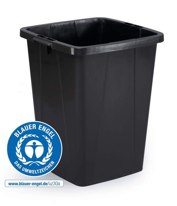 DURABLE 1800505221 Pojemnik kwadratowy na odpady 90 litr. ECO Czarny 1 szt.