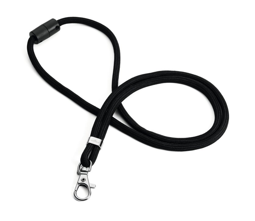 Durable 8241 01 Taśma tekstylna rPET z karabińczykiem czarna