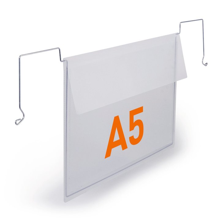 Durable 1187 19 Zawieszki magazynowe z drutami A5, przeźroczysta 50 szt.