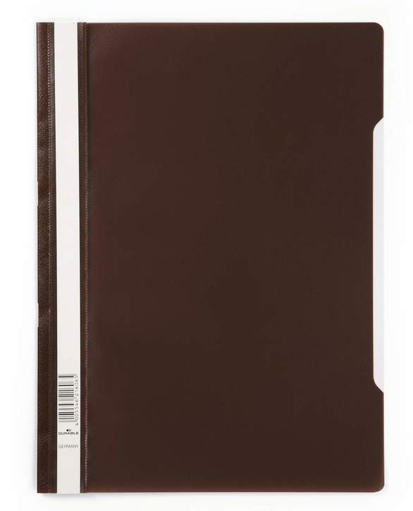 Durable 2573 11 Skoroszyt A4 z przezroczystą okładką popularny z PP brązowy 1 szt.