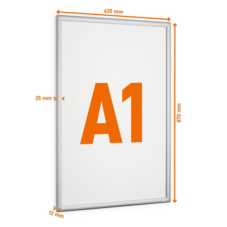 Aluminiowa ramka zatrzaskowa A1 Durable 5060 23 srebrna OUTDOOR