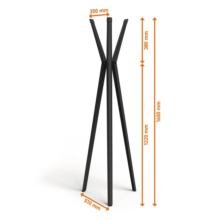 Durable 1846 01 Stojak aluminiowy na ubrania czarny