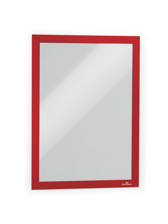 Durable 4882 03 DURAFRAME® A4 Samoprzylepne ramki magnetyczne czerwone 10 szt.