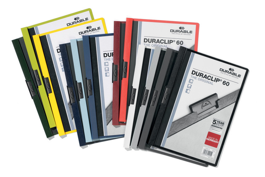 Durable 2209 00 Skoroszyt zaciskowy DURACLIP do 60 kartek mix kolorów