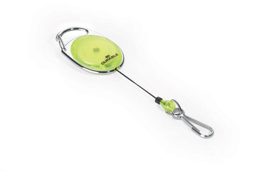 Durable 8327 04 Mechanizm ściągający JOJO STYLE z karabińczykiem żółty 1 szt.