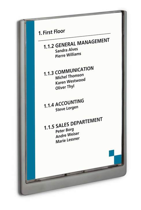 Durable 4867 37 Click Sign tabliczka informacyjna 210 x 297 mm grafitowa