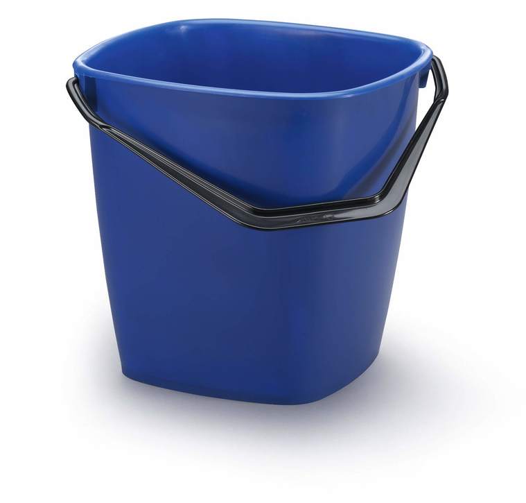 Wiadro plastikowe 14 lit. Durable 1809414040, z rączką, niebieskie