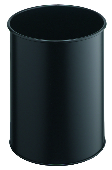 Durable 3303 01 Kosz na śmiecie metalowy pojemność 30 litrów okrągły czarny