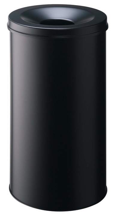 Durable 3307 01 Kosz na śmiecie metalowy 60 lit. pokrywa gasząca ogień-czarny