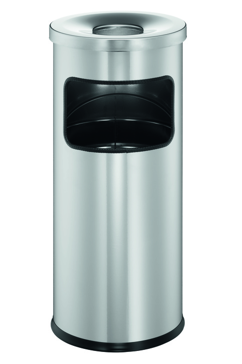  Durable 3332 23 Kosz na śmiecie SAFE, metalowy z popielnicą 17+2 l. srebrny