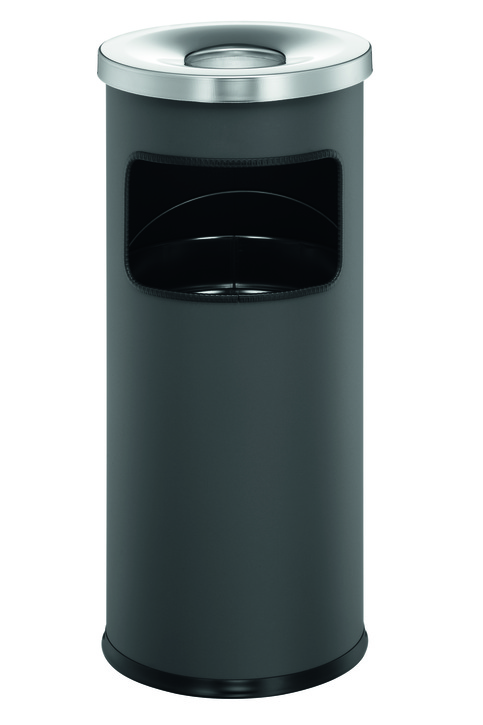  Durable 3332 58 Kosz na śmiecie SAFE, metalowy z popielnicą 17+2 l. antracytowy