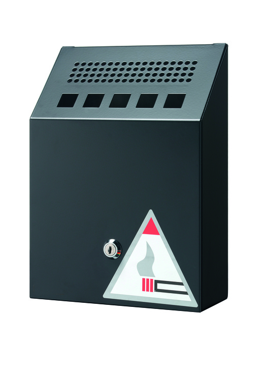 Durable 3333 01 Popielnica naścienna metalowa 2,5 litrowa czarna