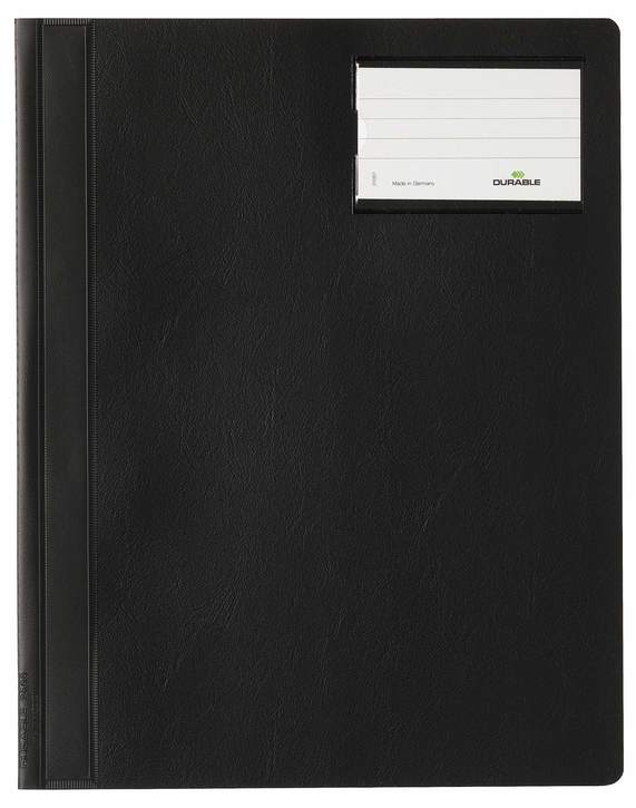 Durable 2500 01 Skoroszyt A4+ MAX nieprzezroczysty z okienkiem czarny