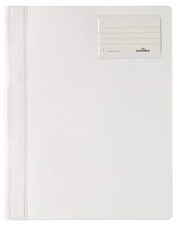 Durable 2500 02 Skoroszyt A4+ MAX nieprzezroczysty z okienkiem biały