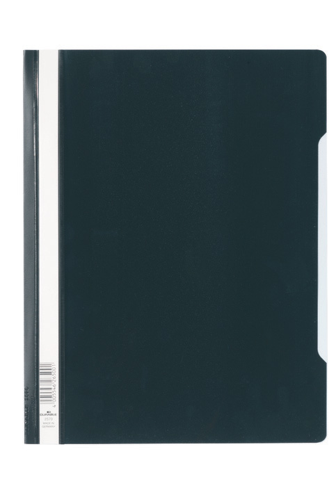 Durable 2570 01 Skoroszyt sztywny A4 krystaliczna przednia okładka spód czarny 100 szt.