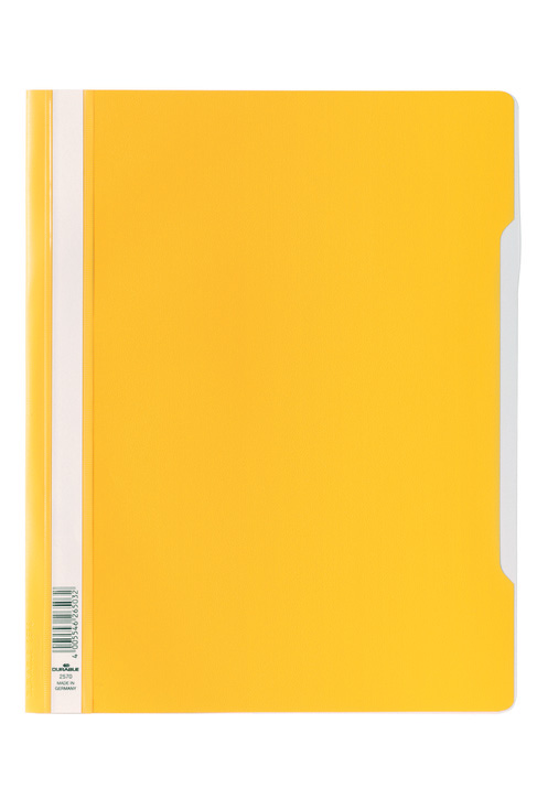 Durable 2570 04 Skoroszyt sztywny A4 krystaliczna przednia strona spód żółty 100 szt.