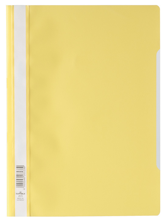 Durable 2573 04 Skoroszyt A4 z przezroczystą okładką popularny z PP żółty 1 szt.