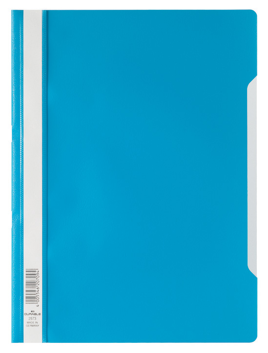 Durable 2573 06 Skoroszyt A4 z przezroczystą okładką popularny z PP niebieski 1 szt.