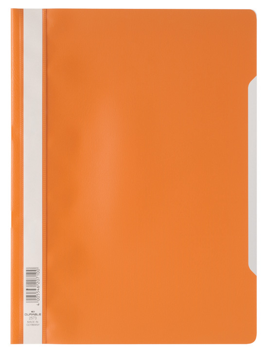 Durable 2573 09 Skoroszyt A4 z przezroczystą okładką popularny z PP pomarańcz 1 szt.