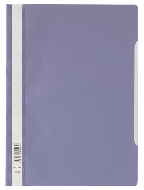 Durable 2573 12 Skoroszyt A4 z przezroczystą okładką popularny z PP jasny fiolet 1 szt.