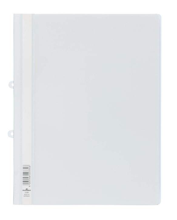 Durable 2580 02 Skoroszyt A4+ Crystal do wpinania w segregator biały
