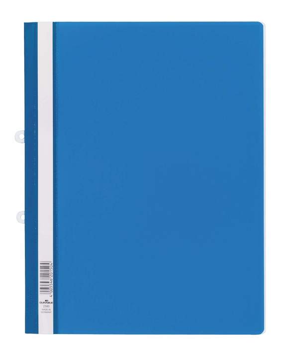 Durable 2580 06 Skoroszyt A4+ Crystal do wpinania w segregator niebieski