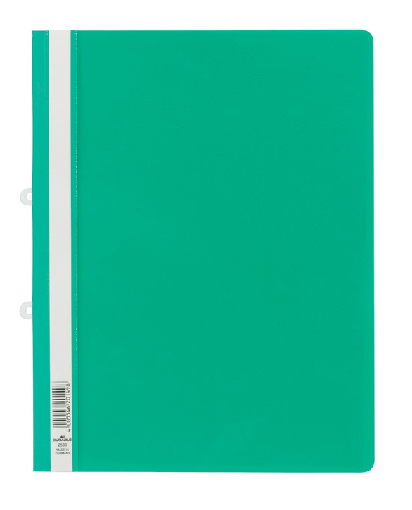 Durable 2580 05 Skoroszyt A4+ Crystal do wpinania w segregator zielony