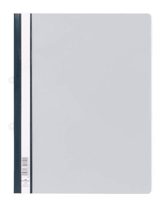 Durable 2580 10 Skoroszyt A4+ Crystal do wpinania w segregator szary