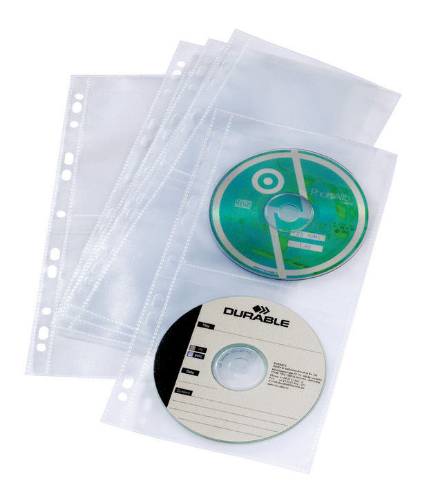 Durable 5282 19 Obwoluta na 4 płyty CD do segregatora 5 szt. w opakowaniu