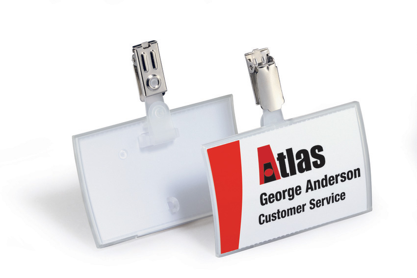 Portanome DURABLE Click Fold Con Magnete - Badge Convivelli 54x90mm, Confezione Da 10 - Foto 6