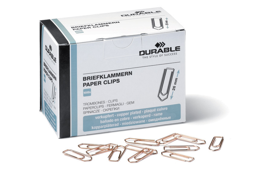 Durable 1205 24 Spinacze 26 mm miedziowane opakowanie 1000 szt.
