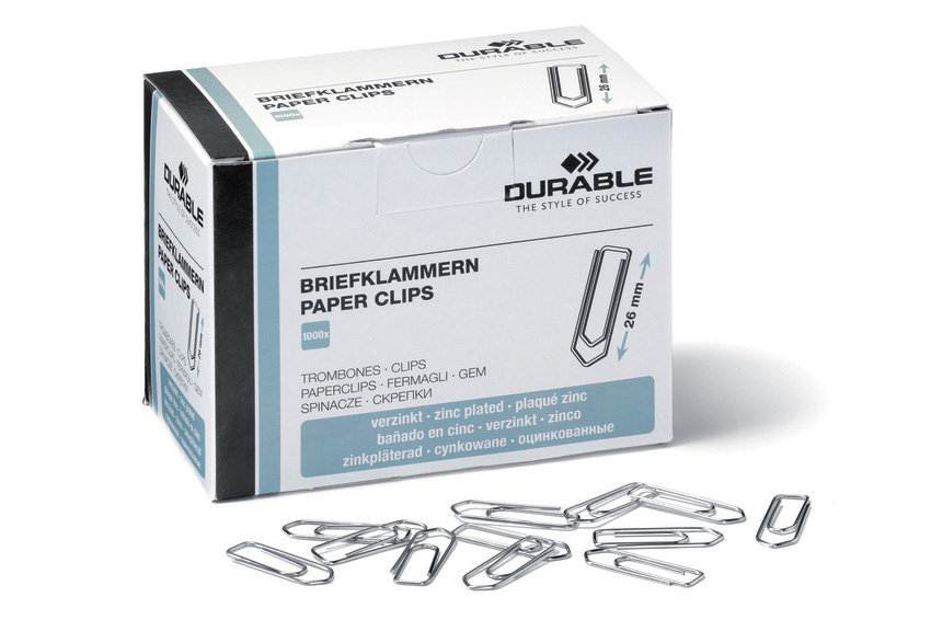 Durable 1207 25 Spinacze 26 mm cynkowane opakowanie 1000 szt.
