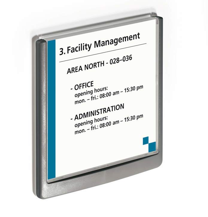 Durable 4862 37 Click Sign tabliczka informacyjna 149 x 148,5 mm grafitowa