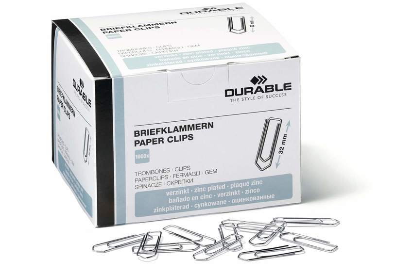 Durable 1211 25 Spinacze 32 mm cynkowane opakowanie 1000 szt.