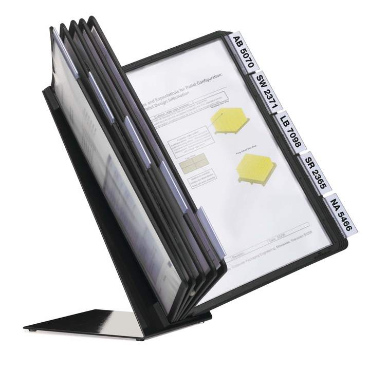 Durable 5570 01 VARIO DISPALY SYSTEM TABLE 10 paneli A4 stołowych czarnych