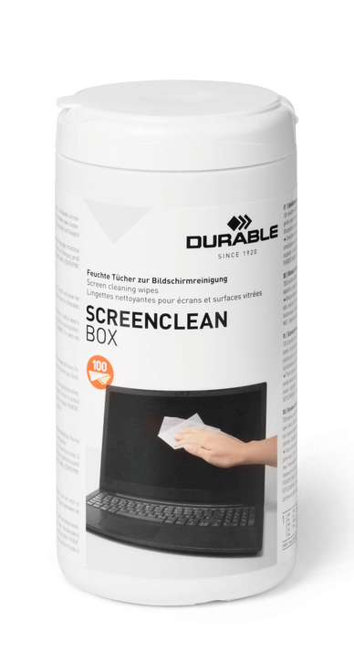 Durable 5736 Chusteczki nasączone do czyszczenia monitorów SCREENCLEAN BOX 