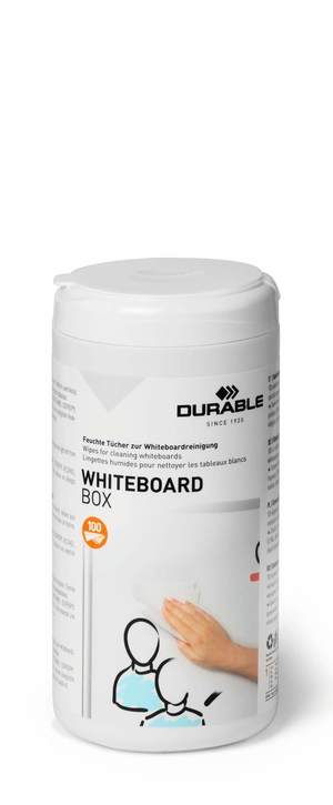 Durable 5759 Chusteczki do czyszczenia tablic suchościeralnych WHITEBOARD BOX