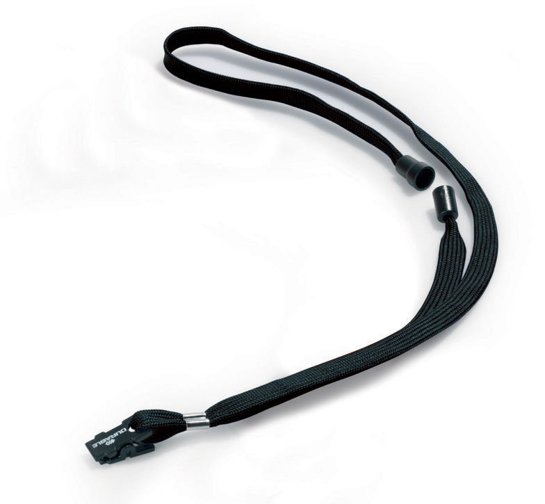 Durable 8119 01 Czarna smycz do identyfikatorów 10mm 10 szt.