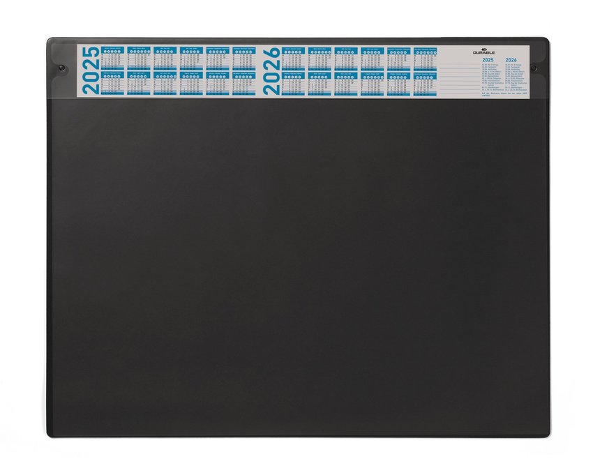 Durable 7205 01 Czarny podkład na biurko z kalendarzem 650 x 520 mm